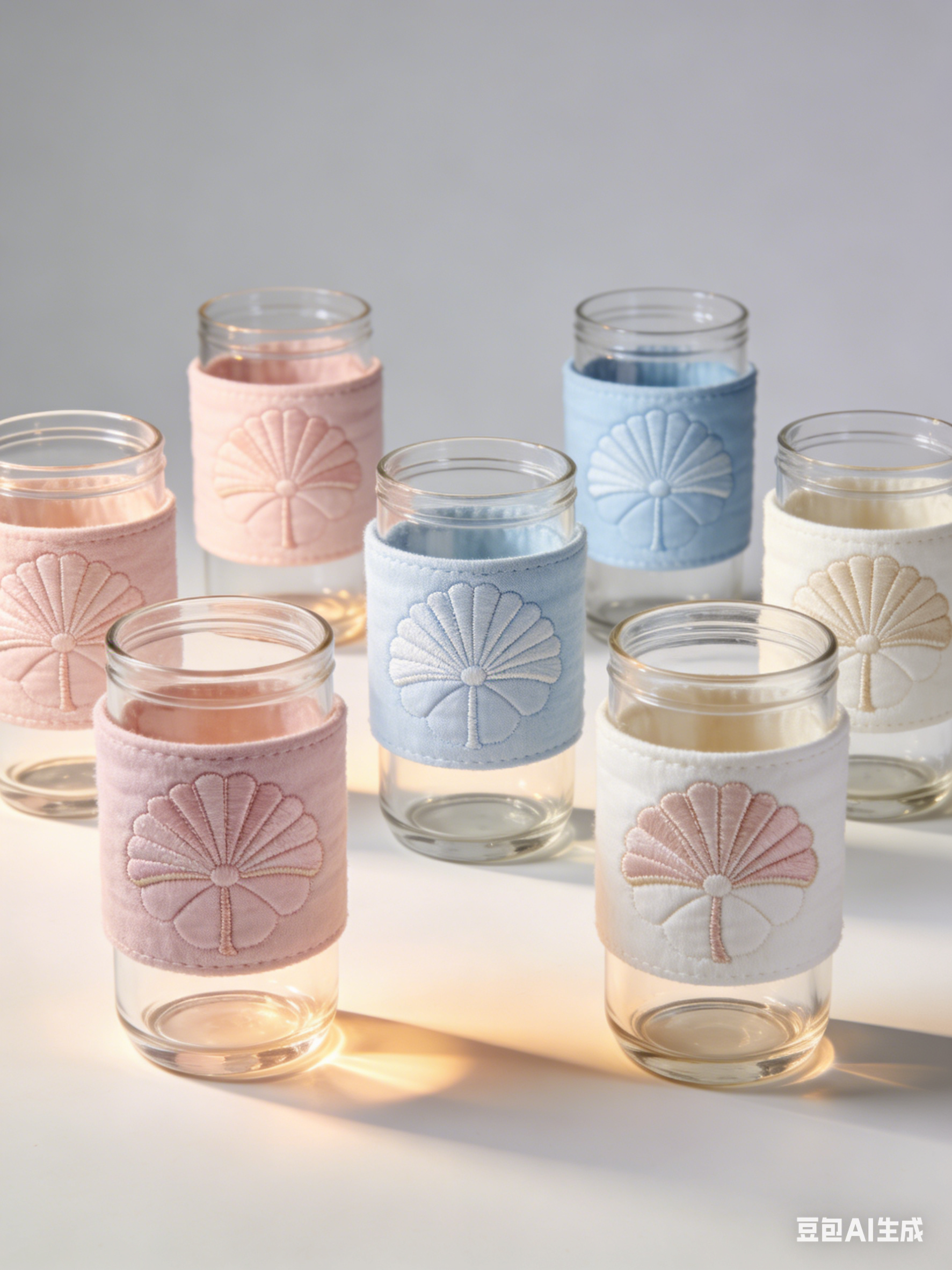 新手零失败！钩针扇形花水杯套教程，亲手做的治愈感拉满