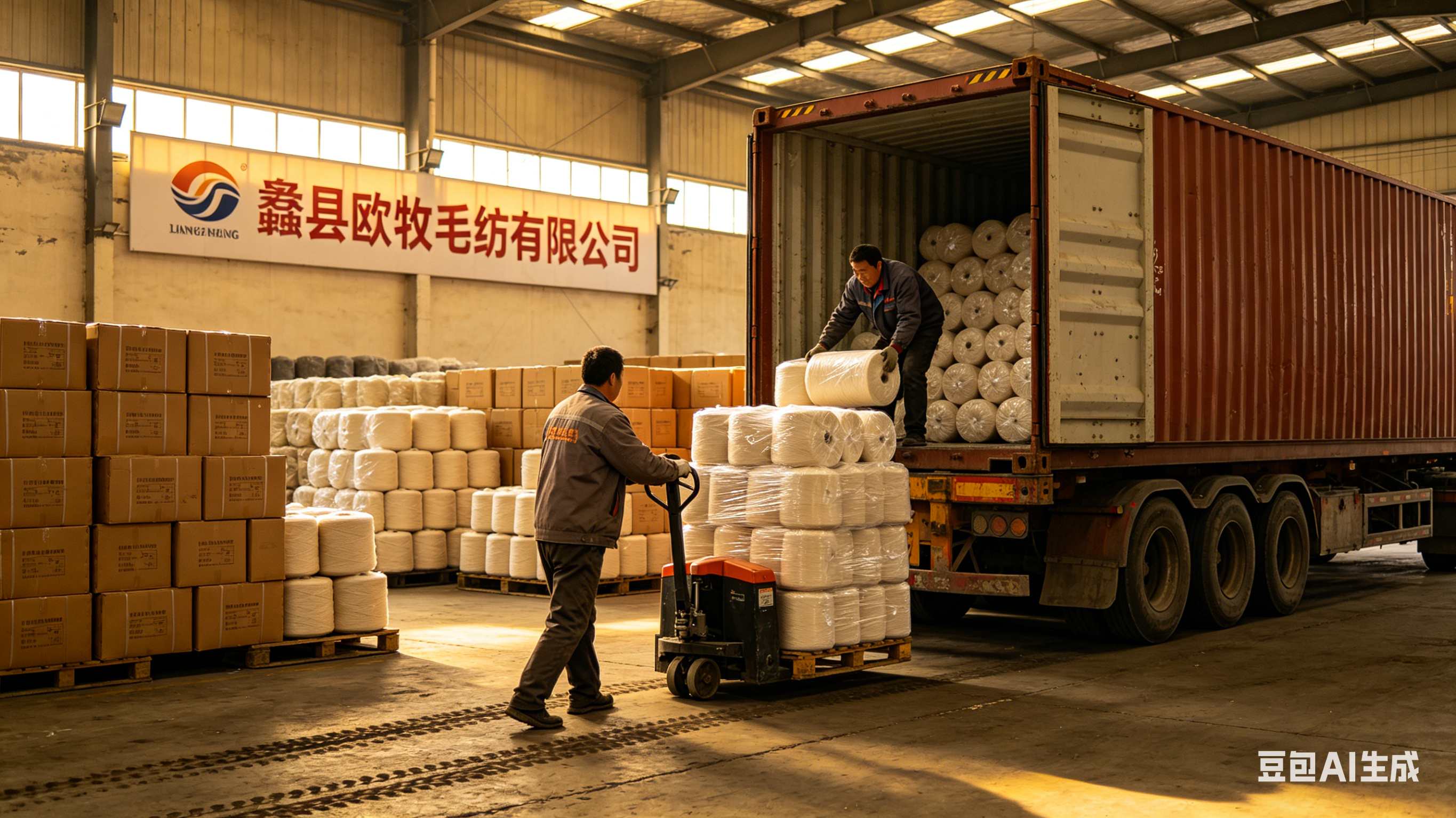 El mercat funciona de manera ordenada durant la temporada baixa. Lixian Oumu Woolen Textile Co., Ltd. cultiva profundament el comerç interior i exterior i explora constantment oportunitats de negoci.