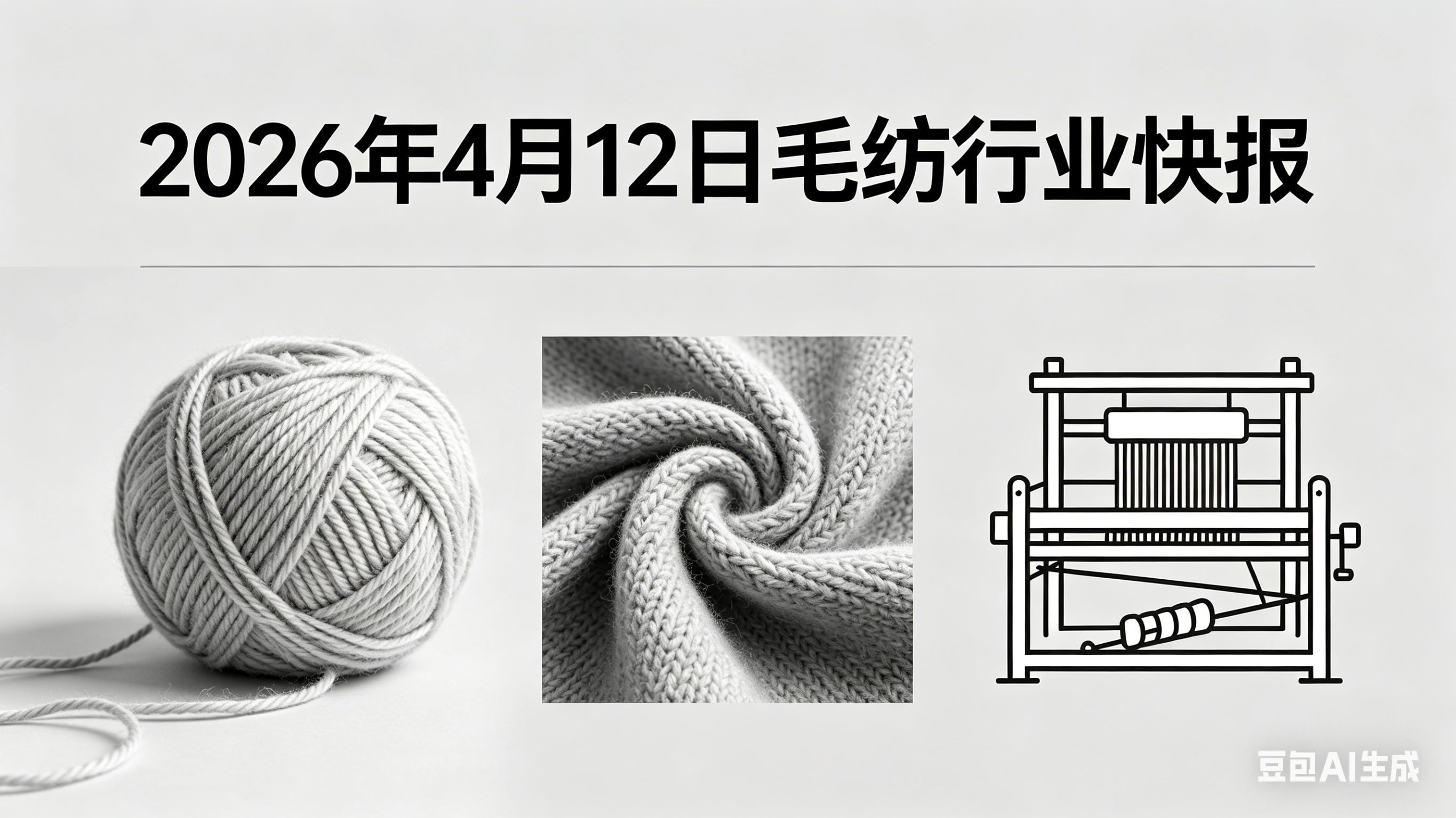 4 月 12 日毛纺行业快报：原料持稳、非洲零关税预热、智能升级提速